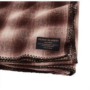 NEW FILSON mackinaw wool blanket in brown tan ombre
